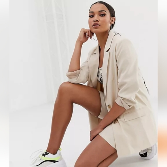 Vintage 80's style Sag Harbor woman cream linen blazer - Picture 8 of 8